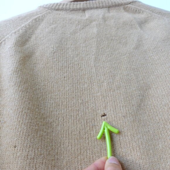 Beige Wool Sweater Mens Small Tan Vest Lambswool Academia VINTAGE B Altman Co - Picture 10 of 13